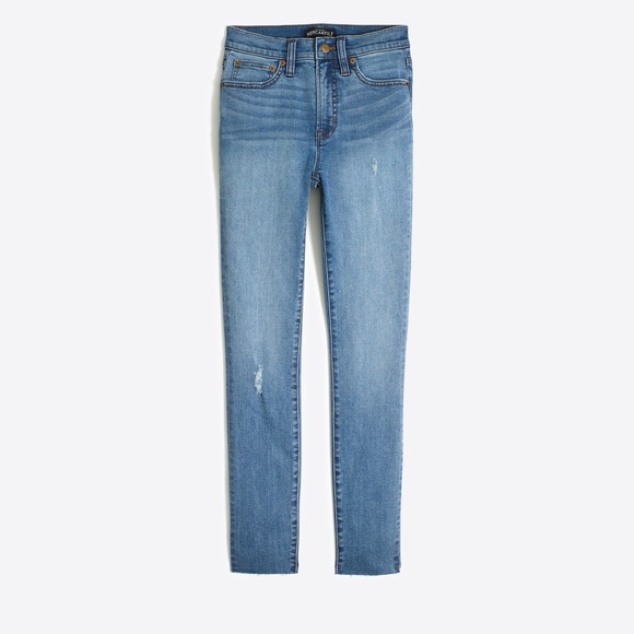 J. Crew Factory Denim - J. Crew Mercantile 9 High Rise Skinny Jean Raw Hem
